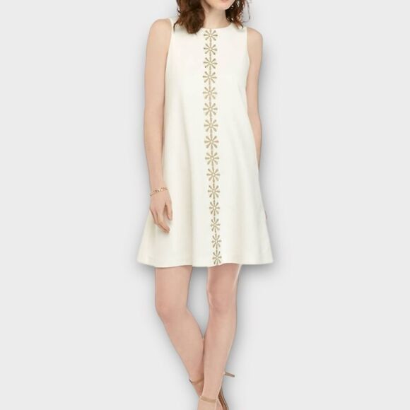 Jessica Howard Dresses & Skirts - Jessica Howard Women's Sleeveless Trapeze Dress with Lace Trim Size 12P